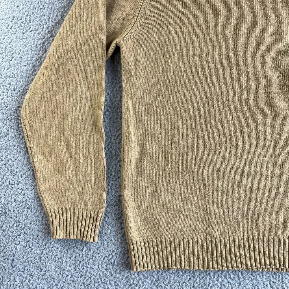 NEW Vintage Eddie Bauer Sweater Mens Extra Large Beige Lambs‎ Wool Smart Fabric